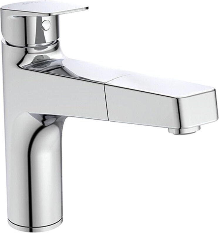 Spültischmischer Ideal Standard Ceraplan, Ausladung 210 mm mit 1-Funktions-Geschirrbrause, chrom - BD331AA