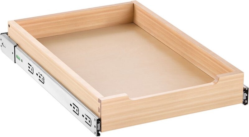Ausziehbarer Schrank-Organizer Schrankschublade Regal (356 x 533 x 76 mm) mit sanftem Schließmechanismus, Holz-Schiebesc...