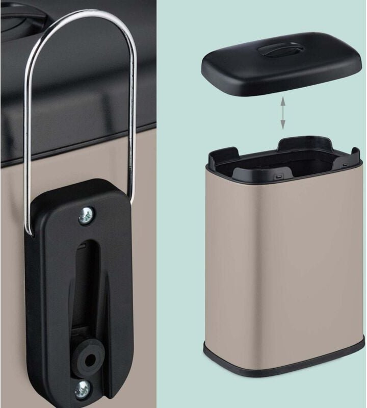 Wand-Abfalleimer, 5 l, abnehmbarer Deckel