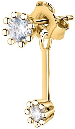 Live Diamond Einzelner Ohrschmuck LDY022117 375er Gelbgold, recycelt