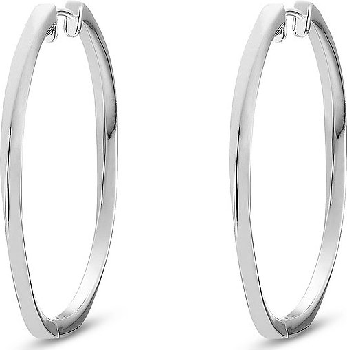 JETTE Creolen TWISTED 85713477 925er Silber rhodiniert