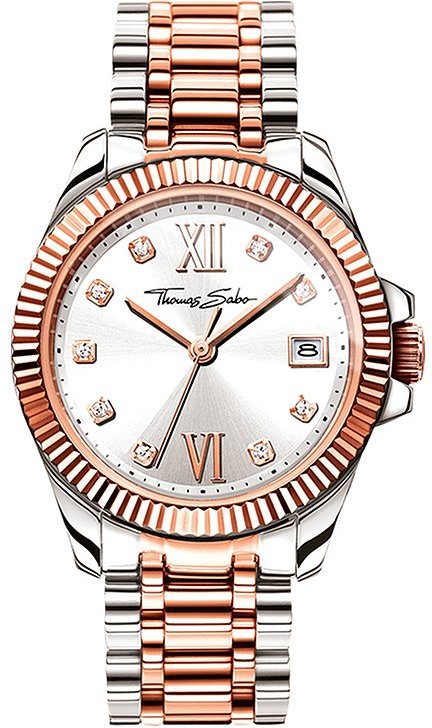 Thumbnail - Thomas Sabo Damenuhr Sterling Silver WA0219-272-201-33 mm Edelstahl