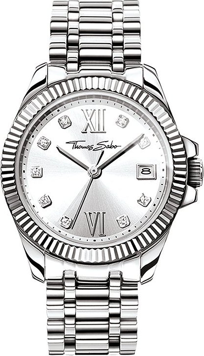 Thomas Sabo Damenuhr Sterling Silver WA0252-201-201-33 mm Edelstahl