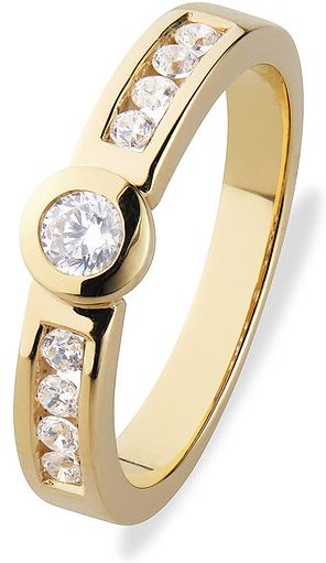 Valeria Damenring 89220225 585er Gelbgold, 585er Weißgold