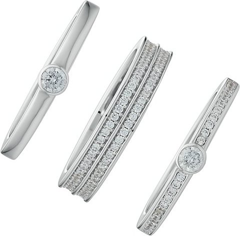 JETTE Damenring ENDLESS 87097072 925er Silber rhodiniert