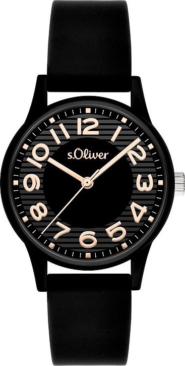 s.Oliver Damenuhr sportlich mit eleganter Note SO-4557-PQ Kunststoff