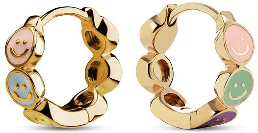 FAVS Little Friends Creolen 88818539 925er Silber, Emaille