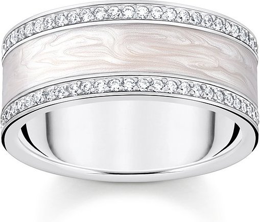 Thomas Sabo Damenring Sterling Silver TR2446-041-14-54 925er Silber, Emaille
