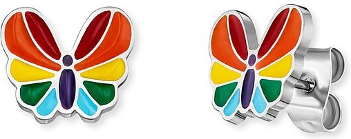 Thumbnail - Engelsrufer Kinderohrring HEES-HAPPY-BUTTERFLY Edelstahl, Emaille