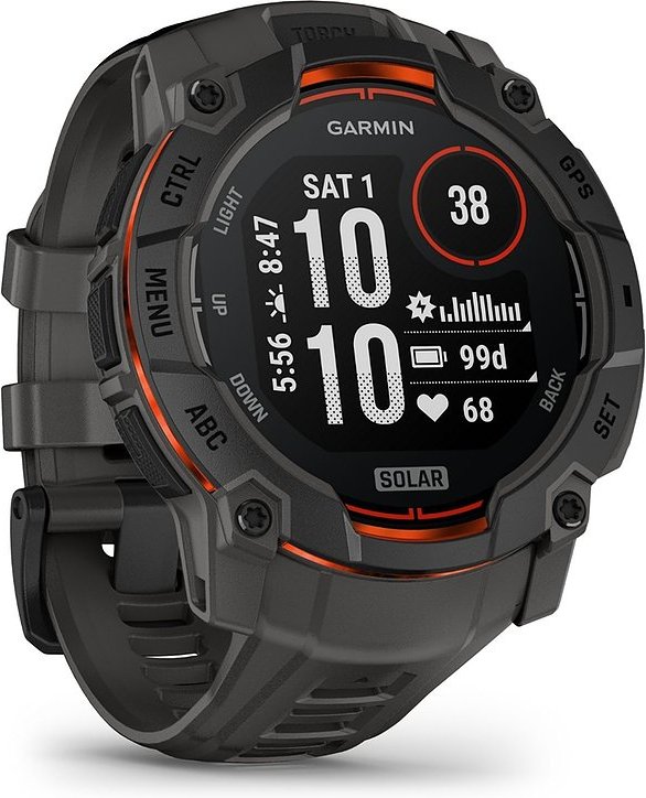 Garmin Smartwatch Instinct 3 Solar 50 mm Kohle/Schwarz 010-02935-00