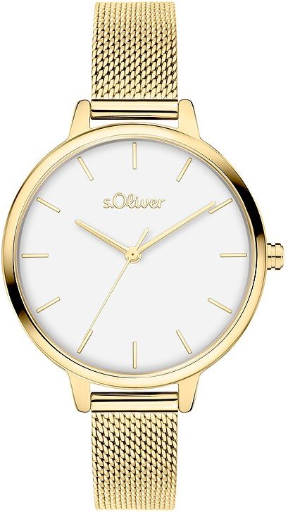 s.Oliver Damenuhr klassisch und zeitlos SO-4530-MQ Metall