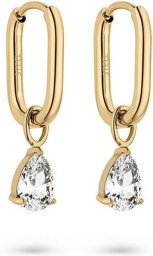 s.Oliver Creolen-Anhänger SOJ-0256-E-25 Edelstahl, Farbstein