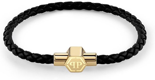 Philipp Plein Armband PJOEA05BS Leder, Edelstahl, recycelt
