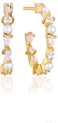 Sif Jakobs Jewellery Creolen SJ-E12235-PCZ-YG 925er Silber