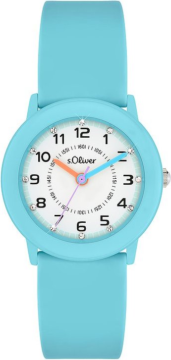 s.Oliver Kinderuhr mit Glitzerdetails SO-4519-PQ Metall