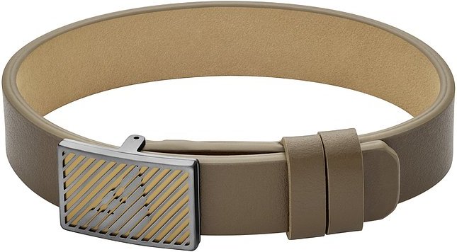 Emporio Armani Armband EGS3240060 Leder, Edelstahl