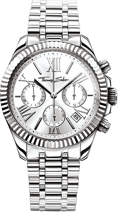 Thomas Sabo Chronograph Sterling Silver WA0253-201-201-38 mm Edelstahl