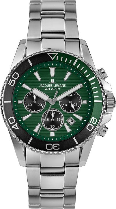 Jacques Lemans Chronograph Liverpool Diver 1-2206I Edelstahl