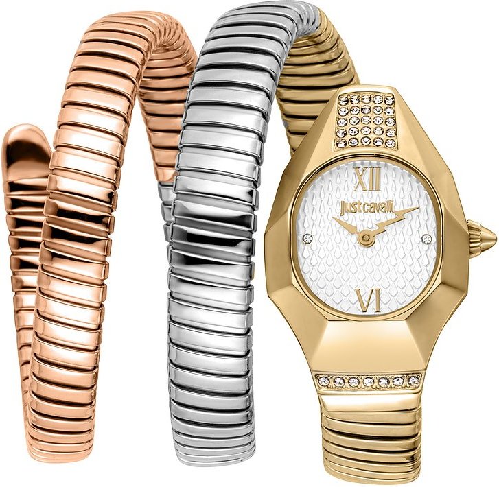 Just Cavalli Damenuhr Signature Snake JC1L397M0095 Edelstahl