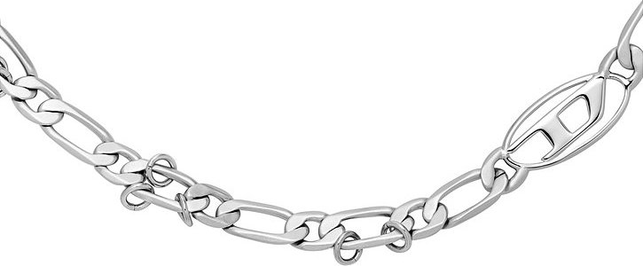 Diesel Kette Oval D Logo DX1600040 Metall, Edelstahl