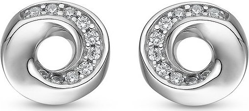 JETTE Ohrstecker TWISTED 86735521 925er Silber rhodiniert