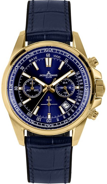 Jacques Lemans Chronograph Sport 1-2117G Edelstahl