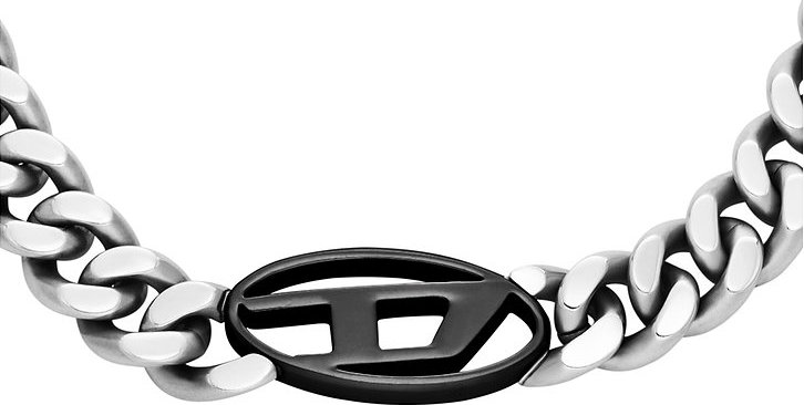 Diesel Kette Oval D Logo DX1635931 Edelstahl
