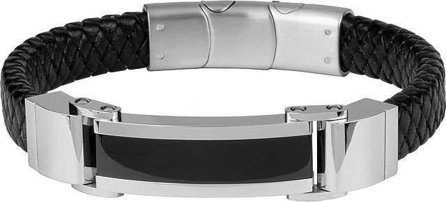 Jacques Lemans Armband S-B114A Leder, Edelstahl, Keramik