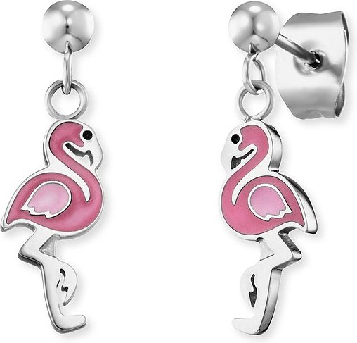 Engelsrufer Ohrstecker HEES-FLAMINGO-ST Edelstahl, Emaille