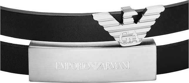Emporio Armani Armband EAGLE LOGO EGS3311040 Leder, Edelstahl
