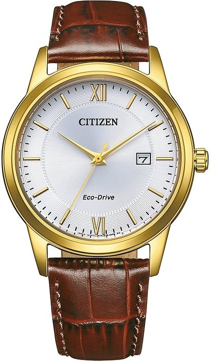 Citizen Herrenuhr Leder Eco-Drive AW1782-11A Edelstahl