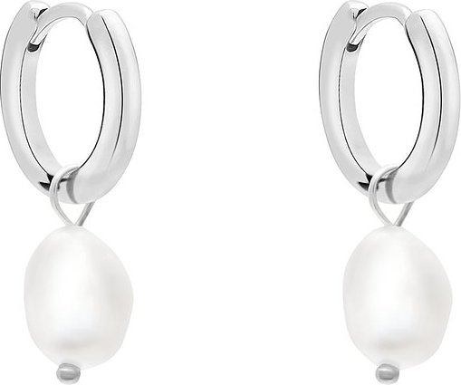 s.Oliver Creolen-Anhänger SOJ-0180-E-25 Edelstahl, Perle