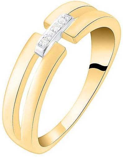 Valeria Damenring 89122066 585er Gelbgold, 585er Weißgold