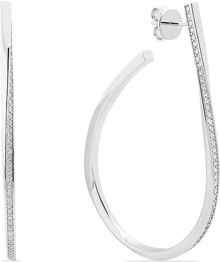 JETTE Ohrhänger TWISTED 89207967 925er Silber, recycelt