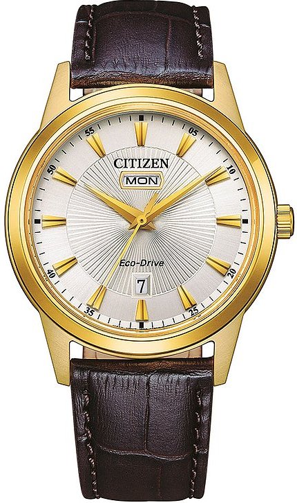 Citizen Herrenuhr Leder Sport Eco Drive AW0102-13AE Edelstahl