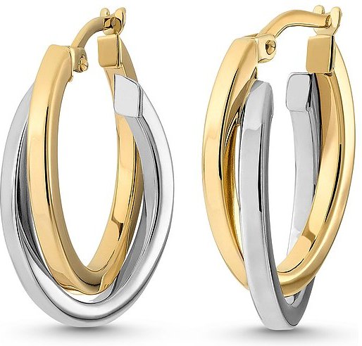 Valeria Creolen 88565339 375er Gelbgold, 375er Weißgold