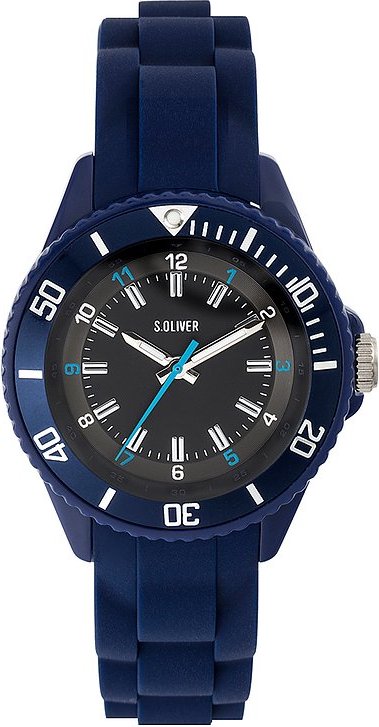 s.Oliver Kinderuhr mit coolen Farbdetails SO-3638-PQ Kunststoff