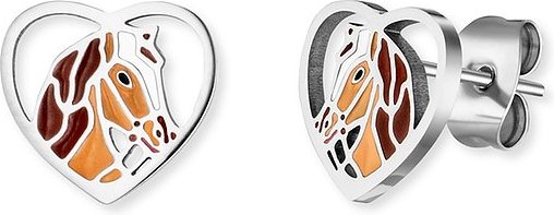 Engelsrufer Kinderohrring HEES-HORSE-HEART-ST Edelstahl, Emaille