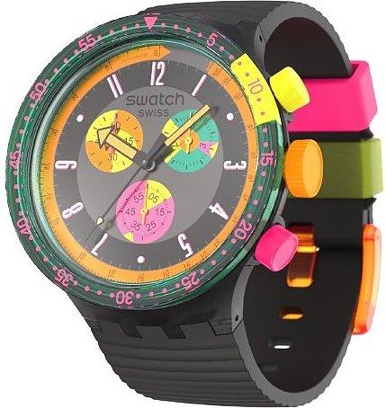 Thumbnail - Swatch Unisexuhr 2509 SWATCH NEON SB02B104 Kunststoff