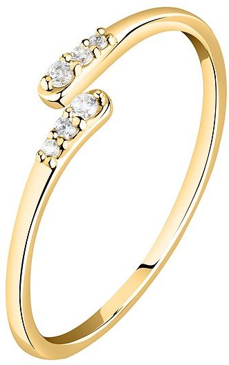Live Diamond Damenring LDY006109014 375er Gelbgold, recycelt