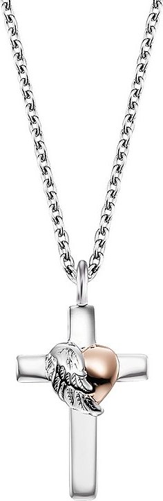Engelsrufer Kette ERN-CROSSHEART-BIR 925er Silber
