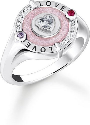 Thomas Sabo Damenring Sterling Silver TR2447-390-9-56 925er Silber, Emaille