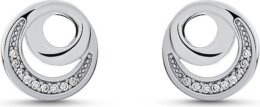 JETTE Ohrstecker LOOP 87745406 925er Silber rhodiniert