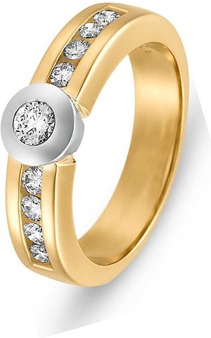 Valeria Damenring 83483946 585er Gelbgold, 585er Weißgold