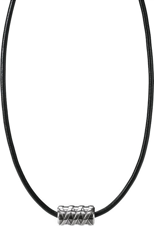 Caï Kette 132250495-55 925er Silber, Leder