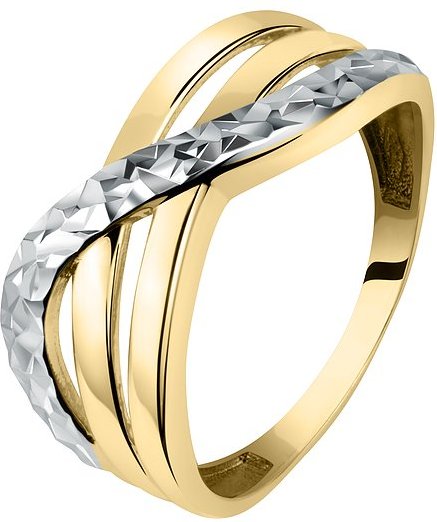 Valeria Damenring 89192939 585er Gelbgold, 585er Weißgold