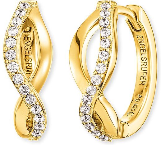 Engelsrufer Creolen ERE-PARADISE-ZI-G-CR 925er Silber, Farbstein