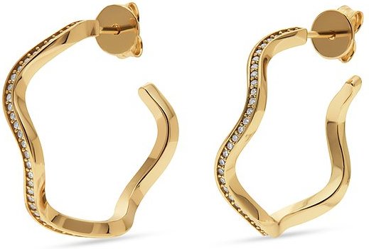 JETTE Creolen WAVES 89193535 925er Silber, recycelt