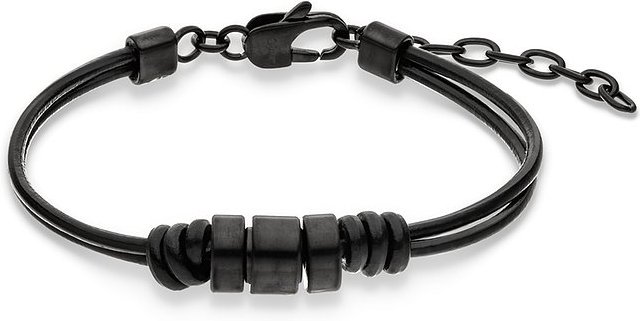 s.Oliver Armband SOJ-0034-B-22 Edelstahl, Leder