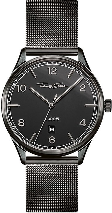 Thomas Sabo Herrenuhr Sterling Silver WA0342-202-203-40 mm Edelstahl